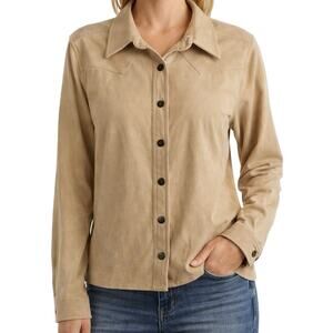 Vintage Wrangler Western Wear Button Front Shirt Large Tan Western Shirt Cowboy